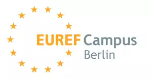 Das Logo vom EUREF - Campus in Berlin