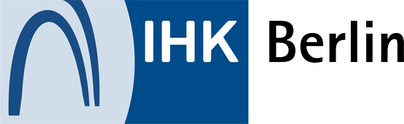 Logo with wordmark "IHK Berlin" 