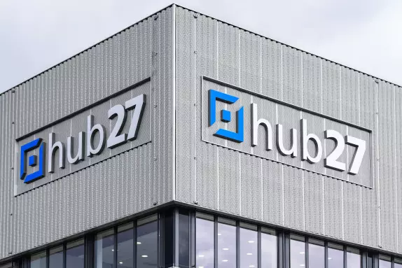 Außenansicht der Eventlocation Hub27 Außenansicht der Eventlocation Hub27