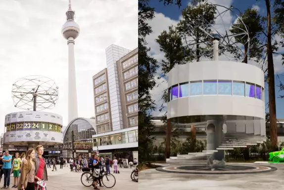 Collage World Time Clock