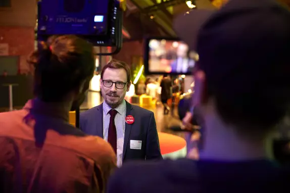 Even before Corona - Maro Oelschlegel at the 3rd Berlin Mice Summit in January 2020 3. Berlin Mice Summit 2020