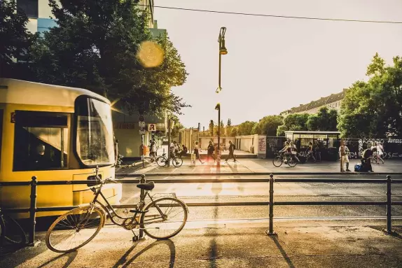 Pedestrians On Street In City