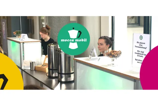 Kaffeebar des Coffee Caterings mocca mobil im Meeting Guide Berlin