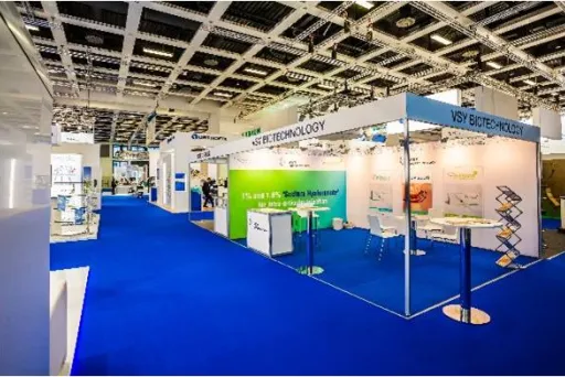 Standbau innerhalb der Messe des Servicepartners expofair