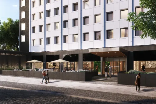 Frontansicht des Hotels 