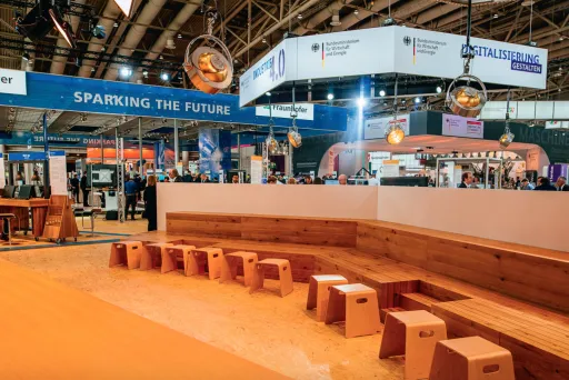 Ansicht eines Messestands