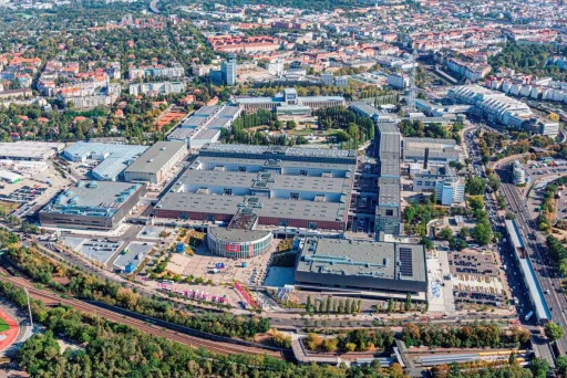 Bird's eye view of the Berlin exhibition grounds