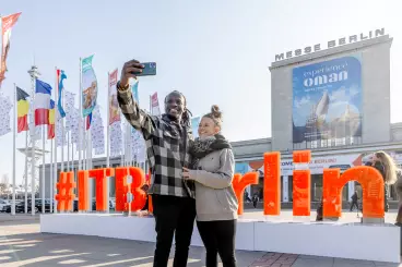 Internationale Tourismusbörse Berlin - ITB Berlin, Eingang, Außenaufnahme Internationale Tourismusbörse Berlin - ITB Berlin, Eingang, Außenaufnahme
