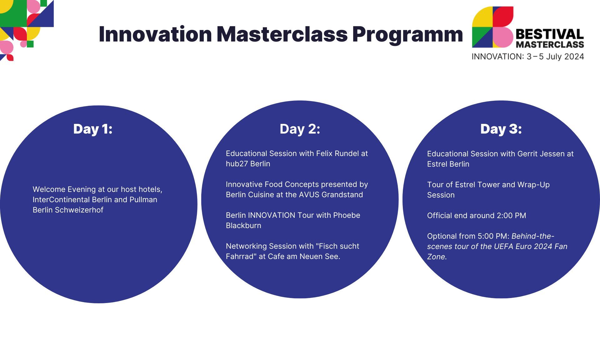 Bestival 2024 Masterclass Innovation ENG