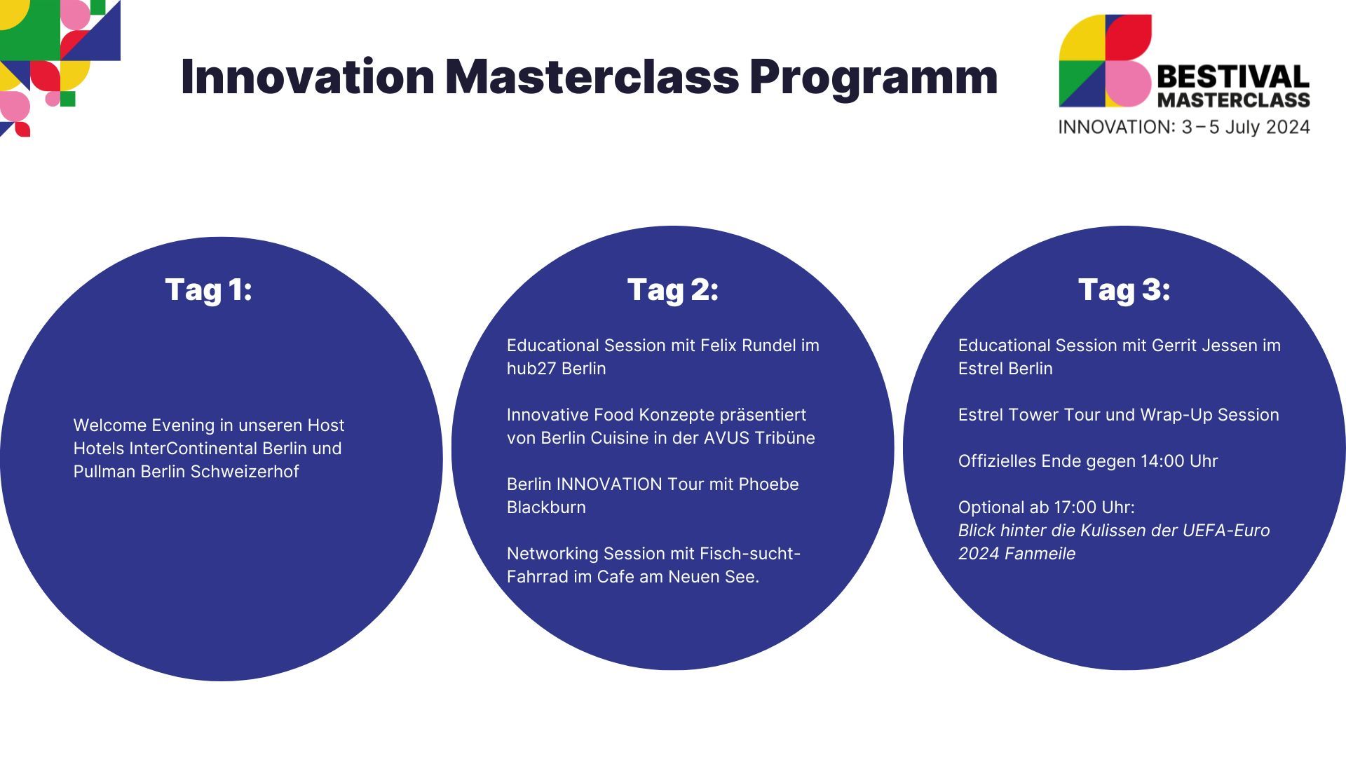 Masterclass Innovation 2024 Programm