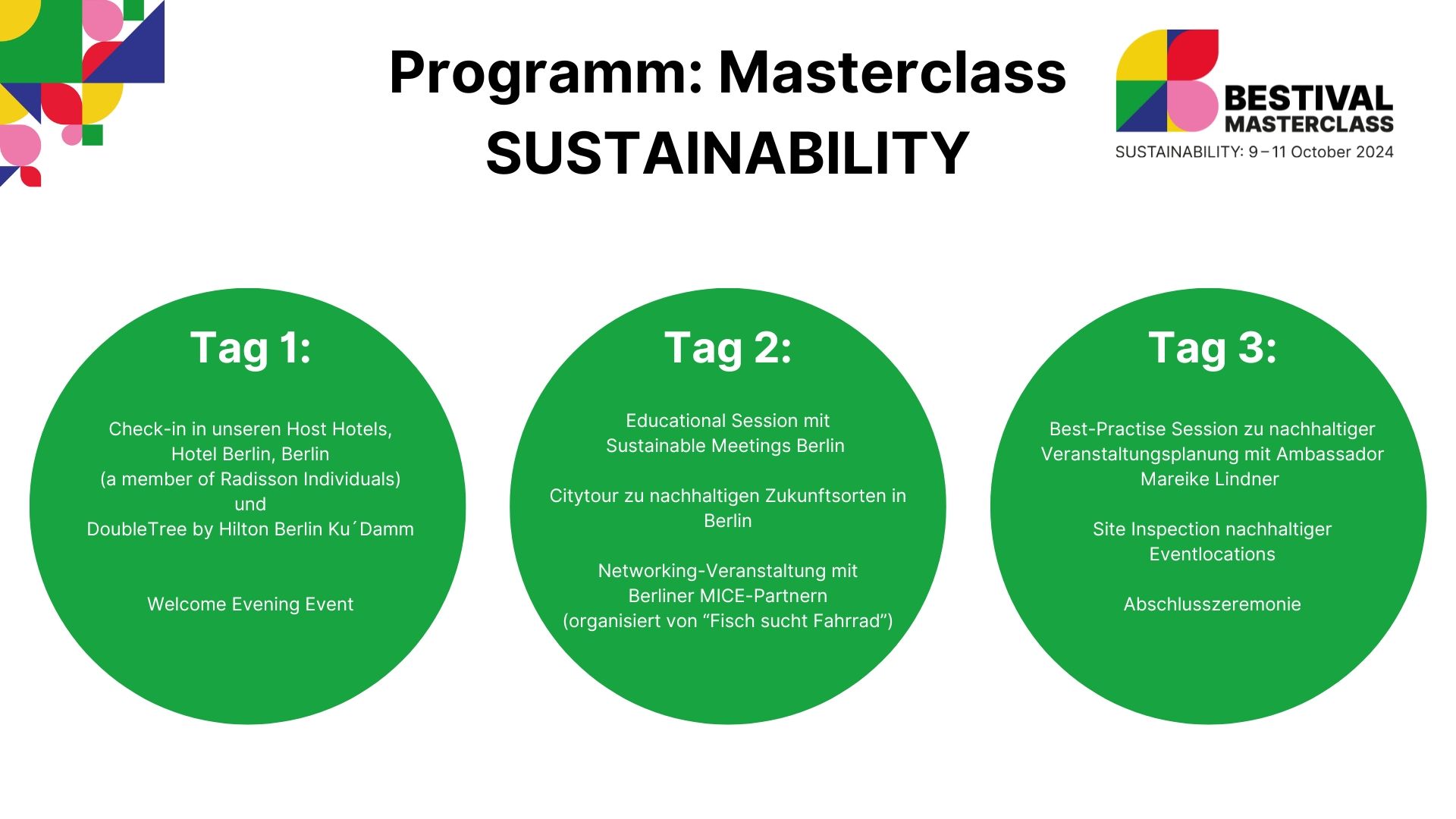 BESTIVAL Masterclass 2024 SUSTAINABILITY Programm