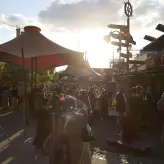 Sonnenuntergang im Holzmarkt 25 Berlin