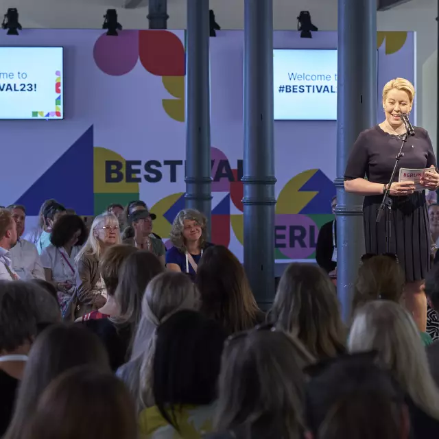 BESTIVAL 2023 mit Franziska Giffey, Senatorin für Wirtschaft, Energie und Betriebe