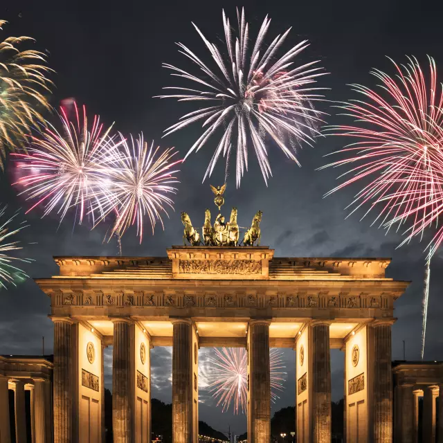 New year on the Brandeburg Tor in Berlin