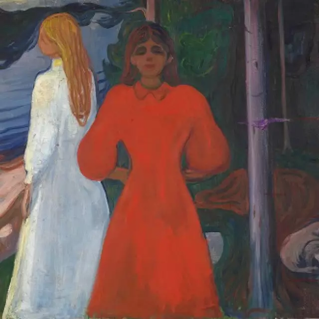Edvard-Munch Rot-und-Weiß 1899-1900 Berlinische-Galerie