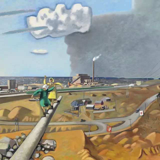 Wolfgang Mattheuer, Brasker Landschaft, Detail, 1967