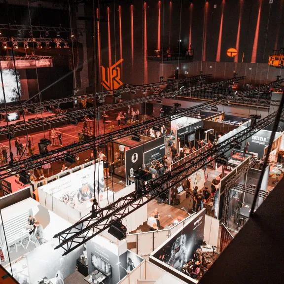 Innenraum Uber Eats Music Hall - Kombination Messe & Vorträge 