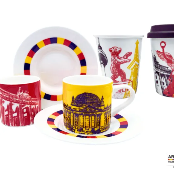 ART-DOMINO® Porzellan-Tassen, Espresso und ToGo