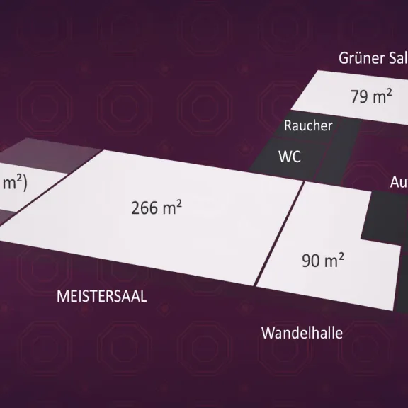 Raumaufteilung-und Gestaltung der Eventlocation Meistersaal