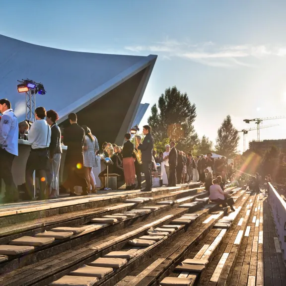 Dachterrasse Empfang