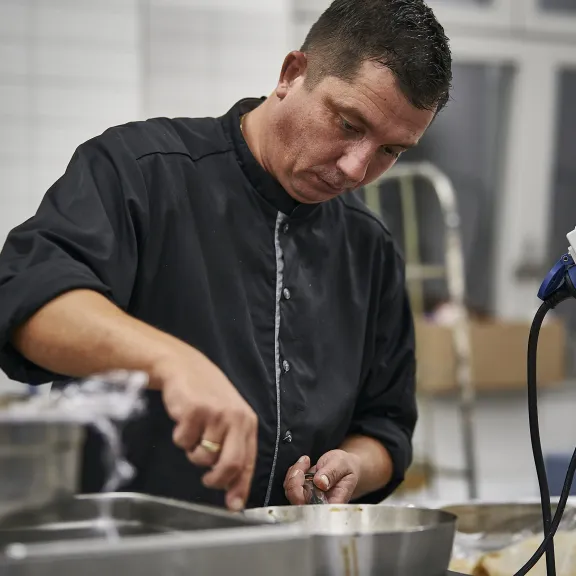 frische Zubereitung der Menüs bei Flavour Union 