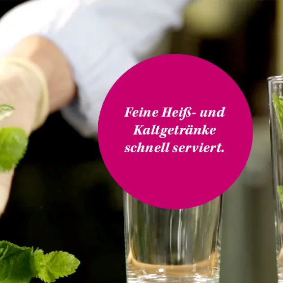 Minztee beim Coffee Catering von mocca mobil im Meeting Guide Berlin