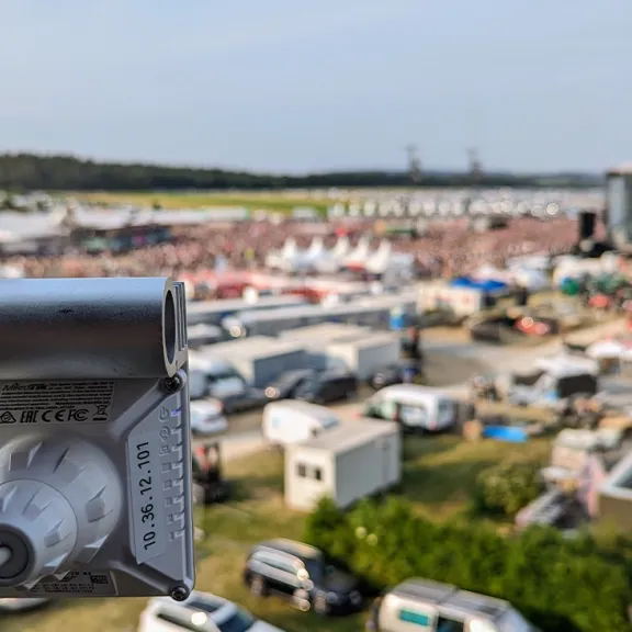 Richtfunkstrecke auf einem Festival