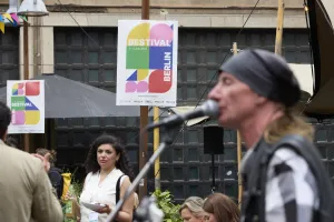 Close-up of a singer