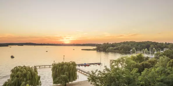 Blog BerlinMeetings, Eventlocations am Wannsee, Sonnenuntergang am Wannsee