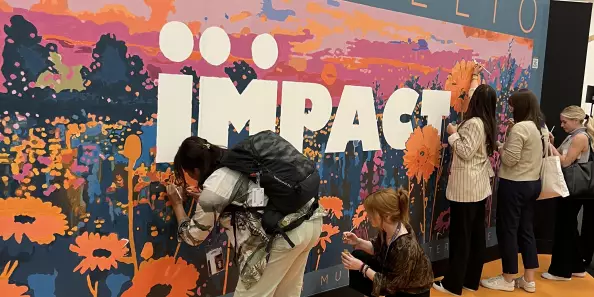 IMEX Frankfurt 2024 Events mit Impact Wand zum Ausmalen