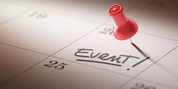 Calendar Concept with a red pin