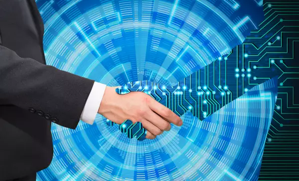 Virtual business handshake becomes real 