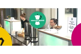 Kaffeebar des Coffee Caterings mocca mobil im Meeting Guide Berlin