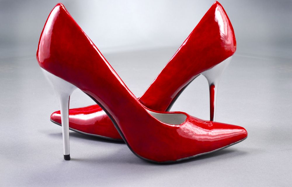 Red ladies' high heels
