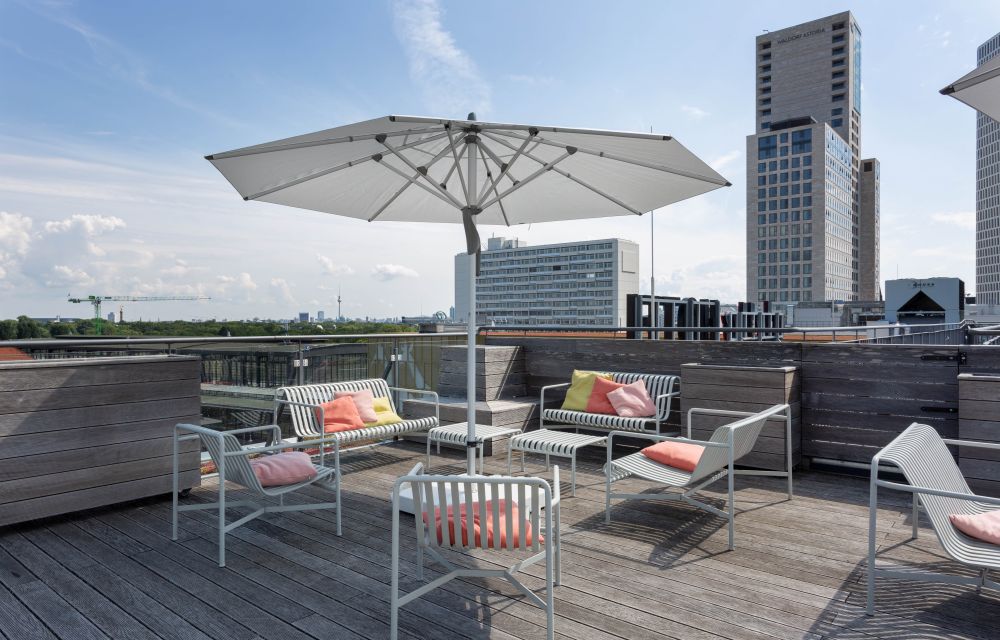 Blick auf die Dachterrasse des aletto Hotel Kudamm 