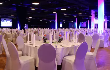 Meeting Guide Berlin Mercure Hotel MOA Berlin Hall with banquet seating