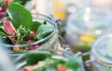 Meeting Guide Berlin Culpepper Catering Salat in einem Einmachglas