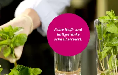 Minztee beim Coffee Catering von mocca mobil im Meeting Guide Berlin