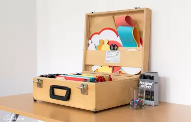 Moderationskoffer, offen