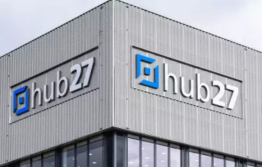 Exterior of the event location Hub27