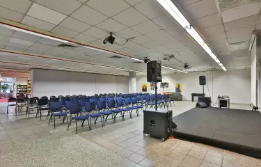Large event room of the MEET+CHANGE location Kulturzenturm Prenzlauer Berg