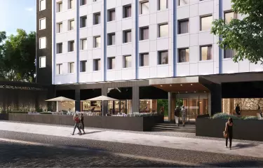 Frontansicht des Hotels 