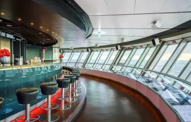 Bar 202 of the berlin tv tower with a breathtaking view