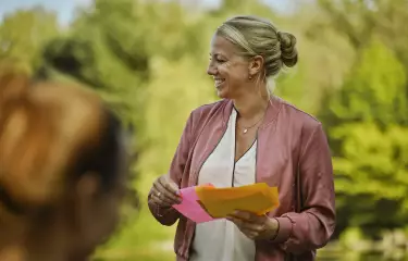 Arbeiten im  im Park