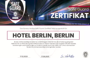Safe Guard Zertifikat - Hygienekonzept Bureau Veritas