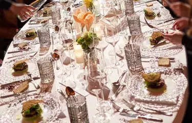 Guests at the dinner table