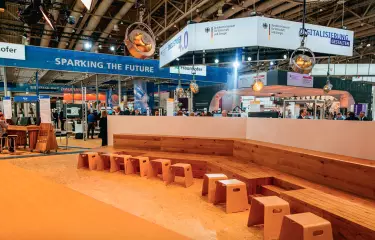 Ansicht eines Messestands