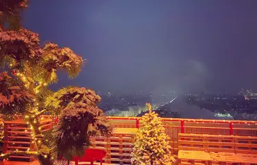 Studio 14 Terrasse an Weihnachten