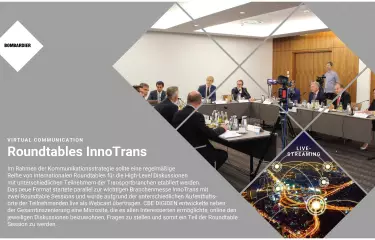 Roundtables während der InnoTrans für Bomardier