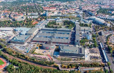 Bird's eye view of the Berlin exhibition grounds
